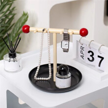 Home Decor Storage Tray - Jewelry Organizer, Key Hanging Rack, Entrance Decorative Storage Solution Black