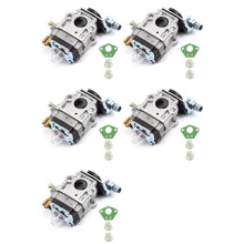5Set 15 mm Förgasarsats för Röjsåg 43Cc 49Cc 52Cc Strimlare Kedjesåg Motorsåg
