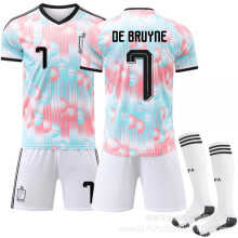 (Size 7 with socks, #XS) (No. 7 De Bruyne) Belgium Away Jersey – 2026 World Cup