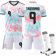 (Size 9 with socks, #2XL) (No. 9 TROSSARD) Belgium Away Jersey – 2026 World Cup
