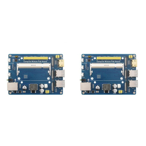 2X Compute Module PoE-Board für Raspberry Pi CM4S CM3 3Lite 3+ 3+Lite Serie Core Board Compute Module-Erweiterungsboard