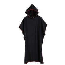 (Black) Microfiber Towels Diving Suit Change Robes Poncho Hood Quick-drying Hooded Towel Absorbent Sweat-absorbent Swim Robe Beach Towel