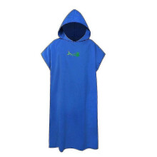 (Blue) Microfiber Towels Diving Suit Change Robes Poncho Hood Quick-drying Hooded Towel Absorbent Sweat-absorbent Swim Robe Beach Towel