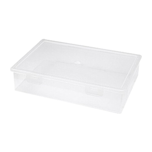 6X Plastic File Organizer Transparent Square Storage Box Storage Box File Storage Box M 1