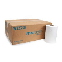 Essuie-tout en rouleaux rigides Paper W12350, 20 cm x 107 m, blancs, 12 rouleaux/carton