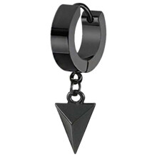 Cercei xiuh vintage punk geometrici suspendați pentru bărbați, bijuterii din oțel inoxidabil, negri