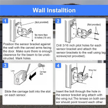 41A5034 Safety Sensor Kit(with Bracket) Opener Made After 1997, Replace G801CB-P, Safety Sensors  Eyes
