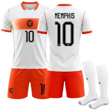 (No. 10 with socks, #16) (No. 10 MEMPHIS) 2026 USA/Canada/Mexico World Cup Netherlands Away Jersey (Depay)