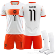 (No. 11 with socks, #L) (No. 11 GAKPO) 2026 USA/Canada/Mexico World Cup Netherlands Away Jersey (Depay)