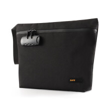 Geruchsdichter Aufbewahrungsbeutel, 600D Oxford-Polyester, geruchsdichter Beutel mit 3-stelligem Verschluss, 29,2 x 21,8 cm, Schwarz