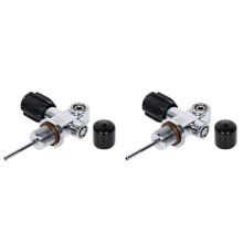 2X 5000Psi 3/4-14NPS G3/4 High Pressure Scuba Diving Tank Valve Cylinder Reducing Valve for YOKE/DIN