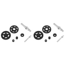 2X Plastic Gears and Metal Shafts for 1/24 RC Crawler Axial SCX24 AXI90081 AXI00002 C10 AXI00001 Upgrade Parts