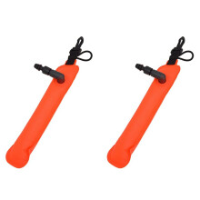 2X Scuba Diving Diving SMB Pendant Inflatable Safety Sausage Signal Tube Surface Buoy for Diving Enthusiasts Orange