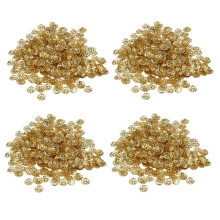 2000pcs 6mm Gold Tone Flower Bead Caps for Jewelry Making