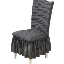 ionze Home Textiles Bubble plaid Stretch Eetkamerstoelhoezen Dik met Stoelrok Kussen (DD)