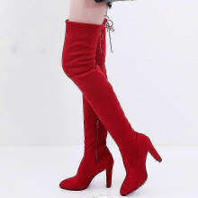 (Red, 43) Sexy Women Long Boots Winter Shoes High Heels Over The Knee