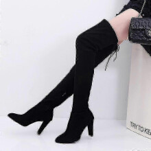 (Black, 36) Sexy Women Long Boots Winter Shoes High Heels Over The Knee