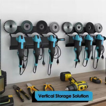 Angle Grinder Wall Storage Mount Metal Wall-Mounted Hanging Shelf Fixed Polishers Holder Stable Storage for Home Garage