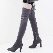 (Grey, 35) Sexy Women Long Boots Winter Shoes High Heels Over The Knee