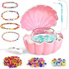 Bead Stringing Machine Spinner for Bracelets Making Gift for Girl Clay Electric with Needle and Thread Bracelets