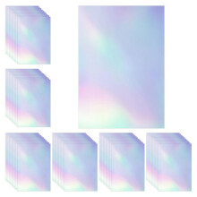 60 Sheets Holographic Laminate Sheets Clear Gitter Holographic Sticker Paper Vinyl Laminate Film 11.7 X 8.3 Inch A4 Size