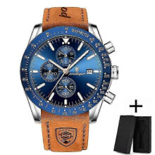 (Silver blue) 2023 New Men Watches Brand Luxury Silicone Strap Waterproof Sport Quartz Chronograph Military Watch Men Clock Relogio Masculino