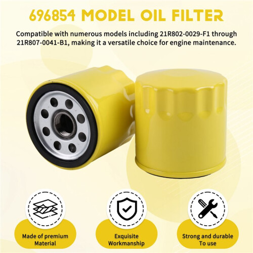 Model 696854 High-Performance Oil Filter Pack of 2 for Various Engines 1