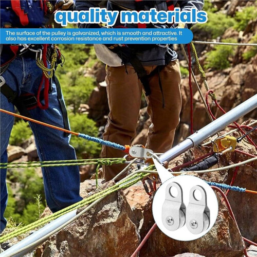 Conjunto de 20 Polias para Cabos de Aço de 6 mm/0,23 Polegadas, Capacidade de Carga de 550 Libras (2,6 X 1,1 Polegadas) 1