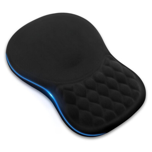 Ergonomic Mouse Pad with Wrist Rest, Non-Slip PU Base, Comfortable Mouse Mat for Office, Home, Computer Desk