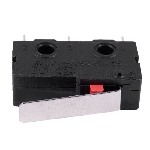 200Pcs AC 125V 250V 5A SPDT 3-Pin Momentary Plastic Micro Limit  Black+Silver 1