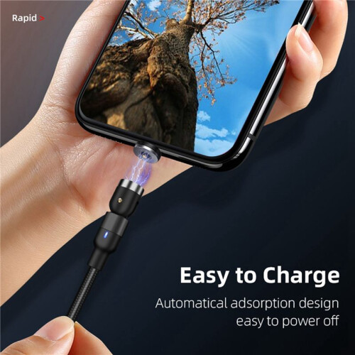 3X Round Magnetic Cable Plug Phone Android Magnet Charger Plug Micro-USB Fast Charging Adapter 2