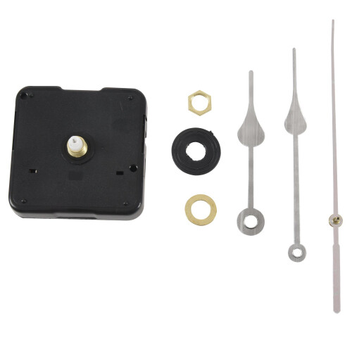 Clock Movement Mechanism Black Hour Minute Red Second Hand DIY Tools Set 2