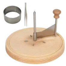 Käselockenformer Aus Edelstahl mit Holzsockel, Ideal für Käse- und Schokoladenraspeln
