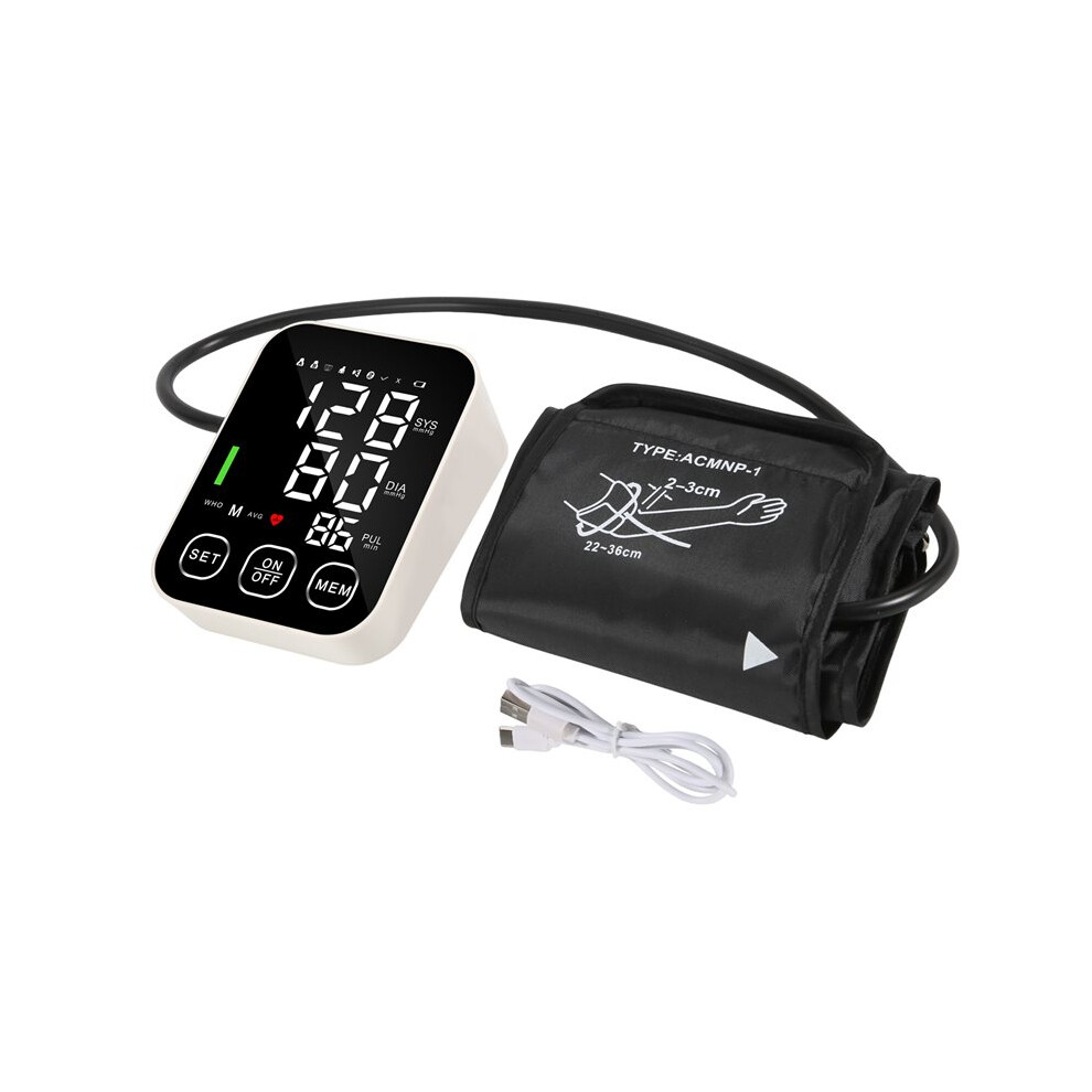 Exogio English-Voice Blood Pressure Monitor Precise Measurement Upper-Arm Electronic Blood Pressure Monitor Led Backlit Display
