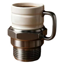 1 Taza de Café con Diseño de Bujía, Taza de Café Industrial, Mecánica y Caja de Cambios, Taza de Café con Temática Automotriz, Diseño de Motor