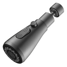 (Grey) Universal Faucet Aerator Dual Mode Anti-Splash Kitchen Sink Sprayers Attachment for Shower Faucet