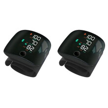 2X Tensiomètre Numérique au Poignet, Écran LCD Tactile, Moniteur de Fréquence Cardiaque et de Pression Artérielle Automatique, Voix Intelligente