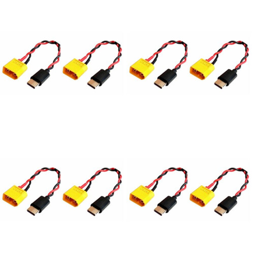 8X XT60 to Type-C Input Cable Power Cable Connection Cable XT60 Power Cable Durable Power Supply