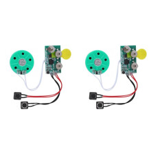 2X Carte de Module Vocal DIY 4 Minutes D'Enregistrement, Lecture de Puce Sonore Vocale, Carte de VœUx pour le Remplacement des Bagages de Vacances
