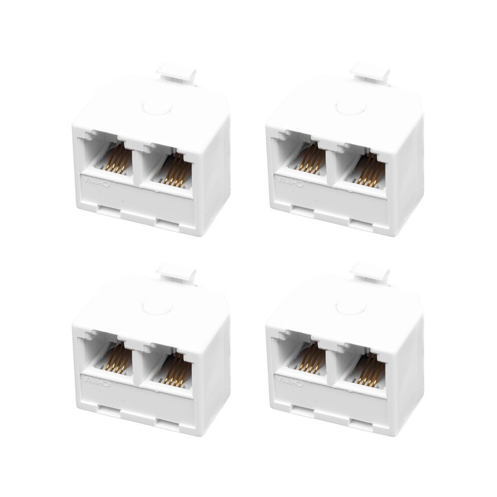 Photos - Other for Mobile 4X 2-Way 6P4C RJ11 Modular Phone Telephone Wall Adapter and Splitter for Landline Telephone