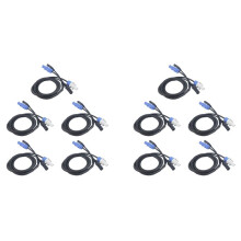 10X DMX Powercon-Kabel Combinatie van Powercon-Stekker en DMX XLR-Signaalleiding voor Lichtstroomaansluiting Signaaldoorvoer(A)