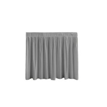 (36 Inches, Gray) Solid Color Ruffled Bedspread Quick & Easy Installation Bed Skirt Unique Curtain and Room Decoration