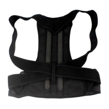 (S, Black) Posture Corrector for Women Men Adjustable Upper Back Brace Support for Neck Shoulder Pain Relief Daily Wear