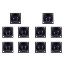 10X Square Shape Double Binding Post Type Speaker Box Terminal Cup Black