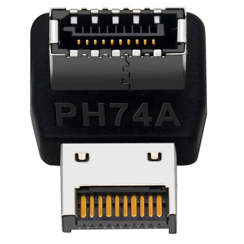 3X Computer Motherboard Type-E USB 3.1 Type-E Interface 90 Degree Steering Elbow Front Type-C Installed Adapter(PH74A) 1