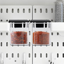 4 Pcs Pegboard Accessories with Lid, 3.9 X 3.2 X 3.2 Inch Pegboard Bins with Hooks, Clear Plastic Pegboard Containers