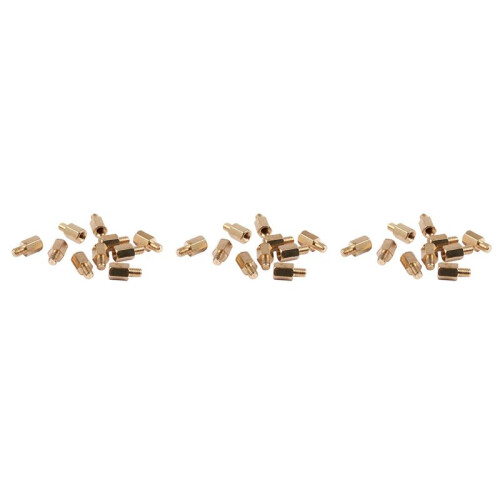 30 Pcs PC PCB Motherboard Brass Standoff Hexagonal Spacer M3 6+4mm