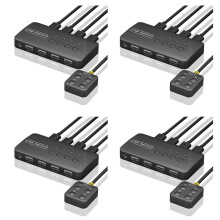 4X USB Shared Controller Adapter 4 Inputs 4 Outputs for Laptop Computer Printer Keyboard Mouse Monitor