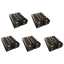 5Pair 4-Channel 3-Pin XLR Audio and DMX over Network Cable Extender, DMX512 Network Signal Extender 5 Male+5 Female