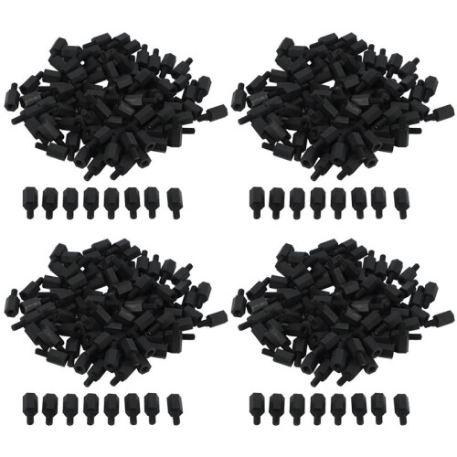 400Pcs M3 Thread 8mm+6mm PCB Fixed Nylon Hex Standoff Spacer Pillar